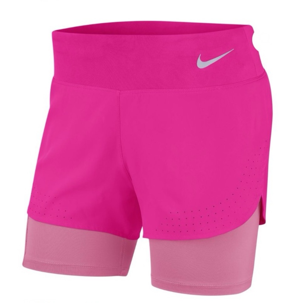 * Nike dri-fit eclipse 2-in-1 running shorts flamingo pink size Medium